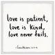"Love Is Kind" Framed Painting Print, 18x18
