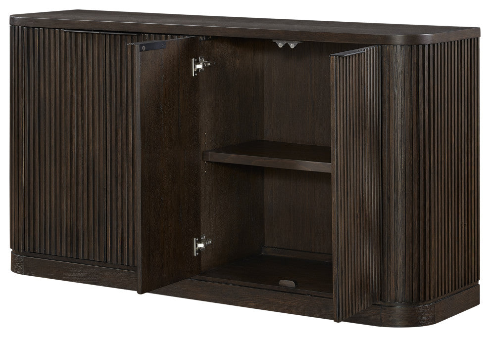 Contemporary Style, Wood Dining Sideboard, Dark Chocolate