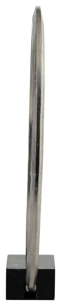 Metal, 17", Standing Ring, Base, Nickel/Black