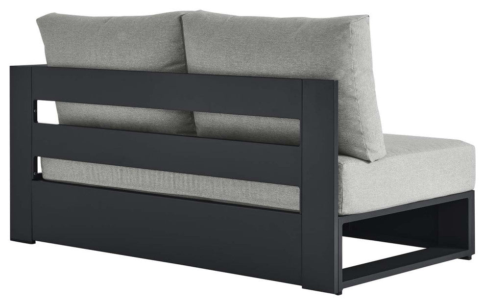 Tahoe Outdoor Patio Powder-Coated Aluminum Modular Right-Facing Loveseat - Gray