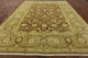 Oriental Oushak Ochre Hand-Knotted Chobi Peshawar Quality Wool Rug, 10'x14'