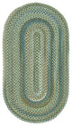 Kill Devil Hill Braided Oval Rug, Dark Green, 4''x6''