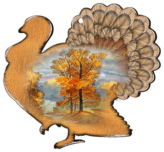 Scenic Turkey Ornament, Set of 3