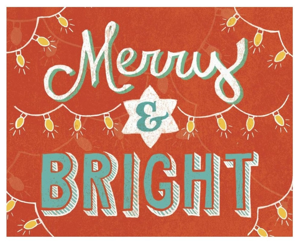 "Merry and Bright" Digital Paper Print by Mary Urban, 26"x22"