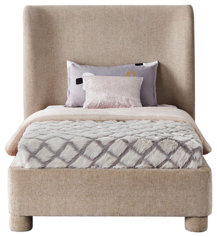 Penny Bed, Beige, Twin, Chenille Fabric