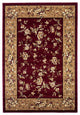 HomeRoots 10'x13' Red Beige Machine Woven Floral Traditional Indoor Area Rug