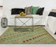 Balochi Beric Light Green/Gold Rug, 4'9x6'6