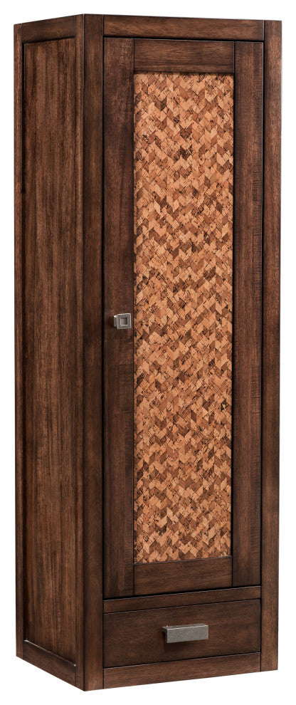 Addison 12" Depth Petitie Tower Hutch - Right, Mid Century Acacia