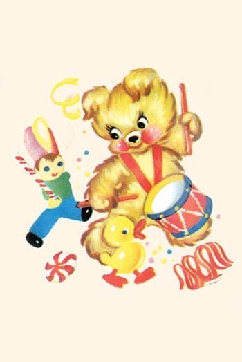 Drummer Bear- Fine Art Giclee Print 24" x 36"