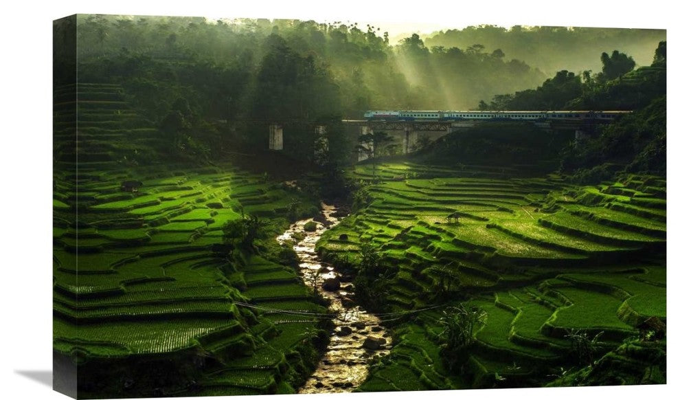 "Crossing The Beautiful Bridge" Canvas Giclee by Ismail Raja Sulbar, 22"x14"