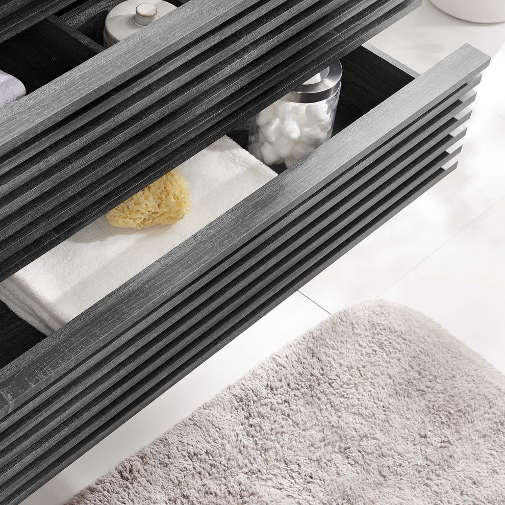 Render 36" Wall-Mount Bathroom Vanity Cabinet, Charcoal