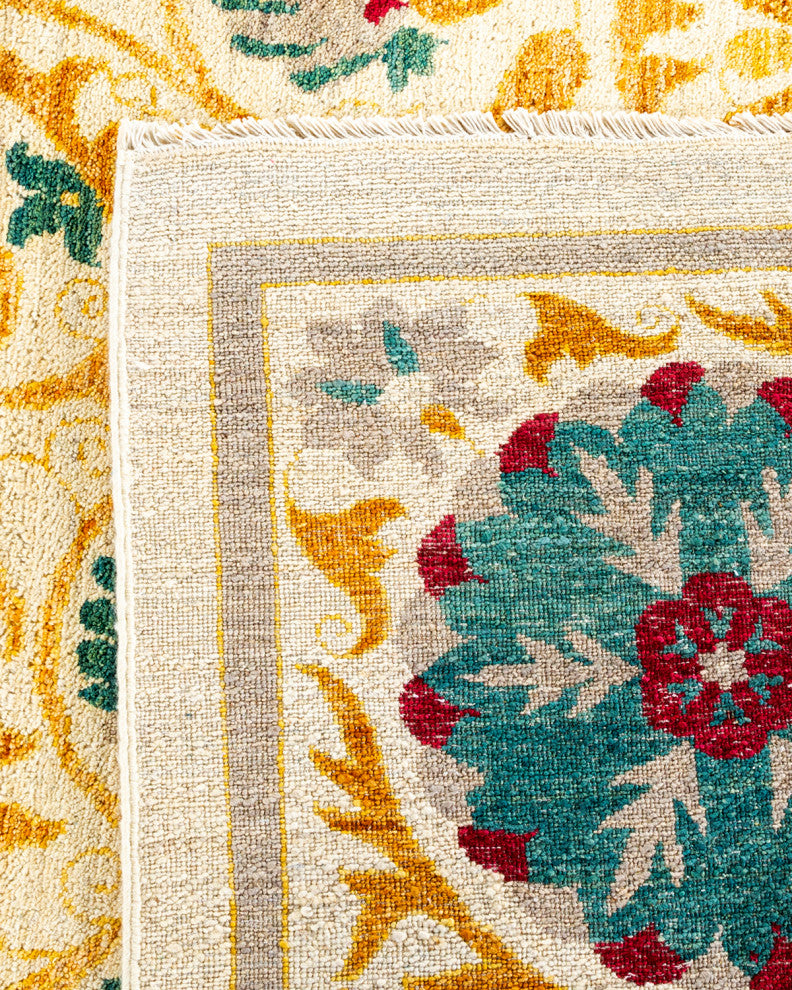 Suzani, One-of-a-Kind Handmade Area Rug Ivory, 18' 4" x 12' 3"