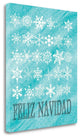 "Feliz Navidad Snowflakes" By Jo Moulton, Giclee Print on Gallery Wrap Canvas