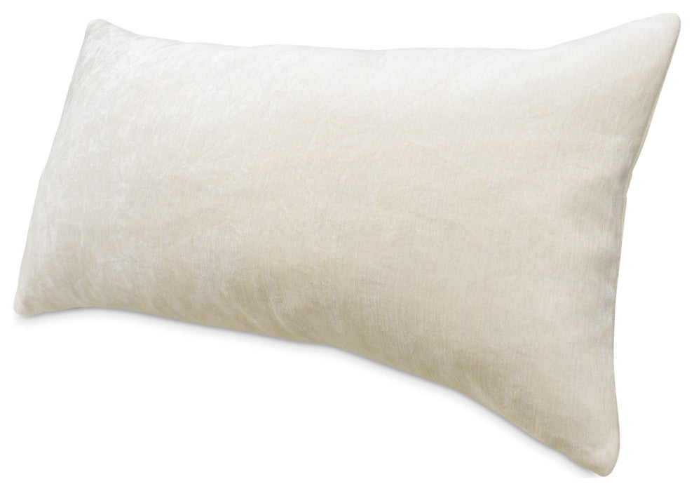 The Smith 13"x24" Oblong Chenille Pillow, Set of 2, Cream