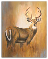 Painted Brown Buck 16x20 Canvas Wall Art