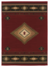 Hudson 087K1 Red/Green 6'7" x 9'6" Rug