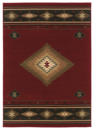 Hudson 087K1 Red/Green 6'7" x 9'6" Rug