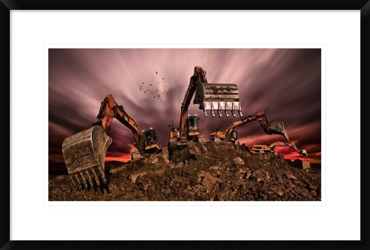 "Invasion" Framed Digital Print by Peter Majkut, 30"x20"