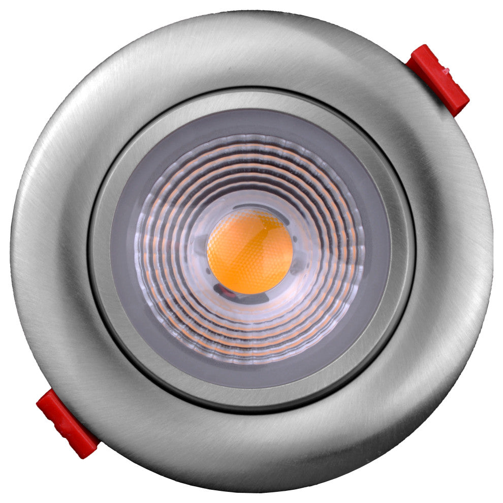 4" LED Gimbal Recessed Downlight, Nickel, 3000k