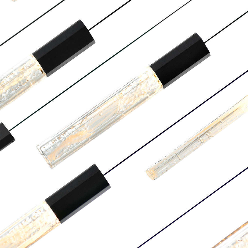 Greta Integrated LED Black Chandelier