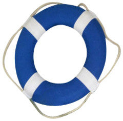 Vibrant Decorative Lifering Blue With White Bands