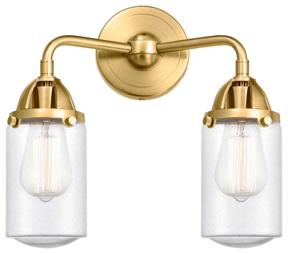 Innovations 288-2W-SG-G314 Dover 2 Light 12.5" Bath Vanity Light, Satin Gold