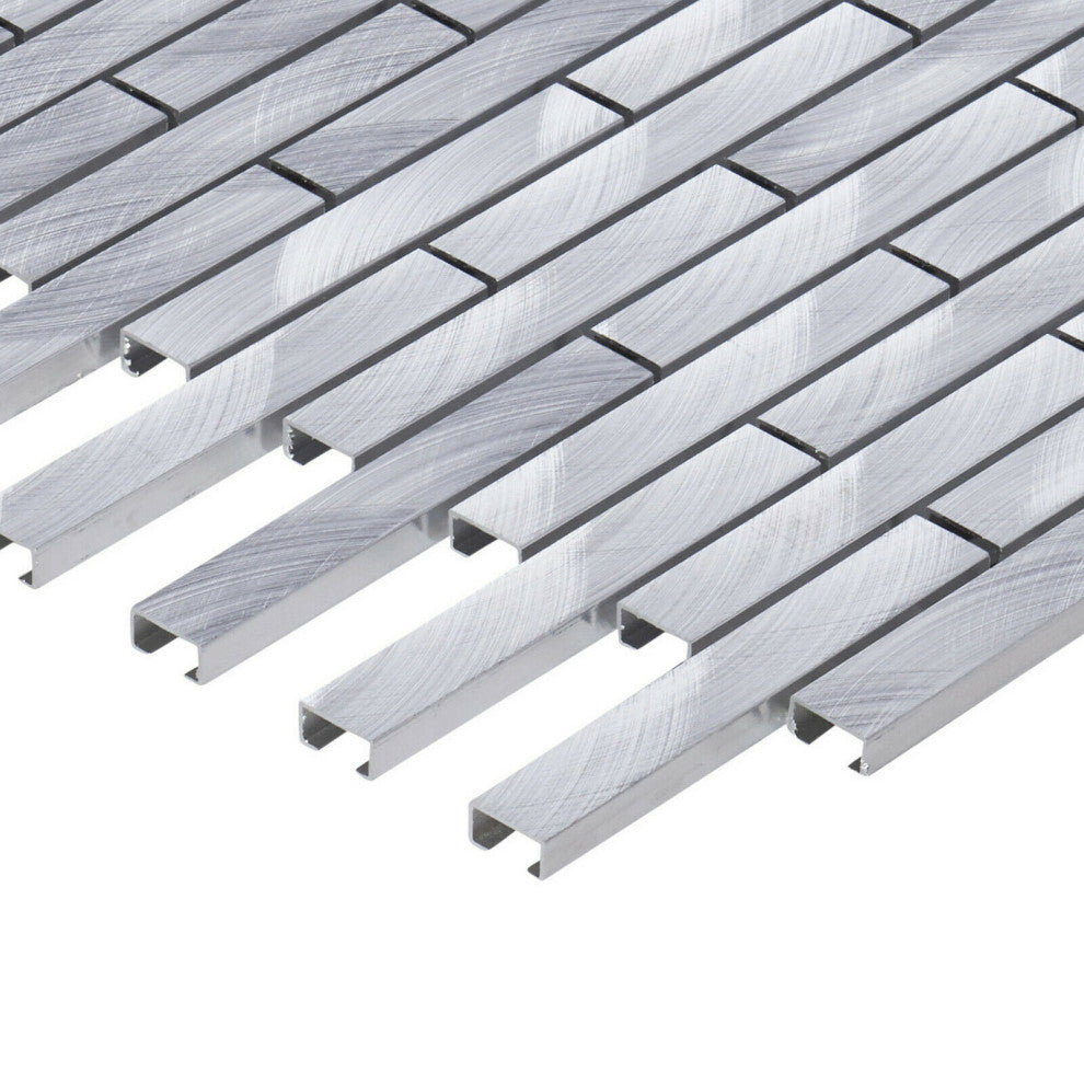 Modket Alumimnum Metal Brickjoint Stack Mosaic Tile Backsplash Kitchen TDH50MDR