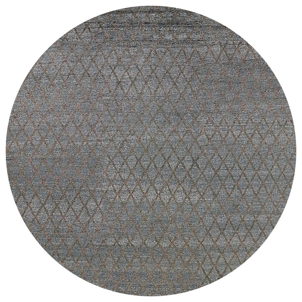 Ahgly Company Indoor Round Mid-Century Modern Area Rugs, 8' Round