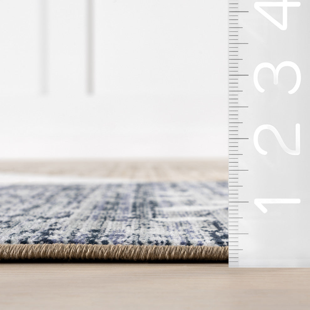 Manaslu Sunrise Fringed Area Rug, Light Brown 4'x5'7"
