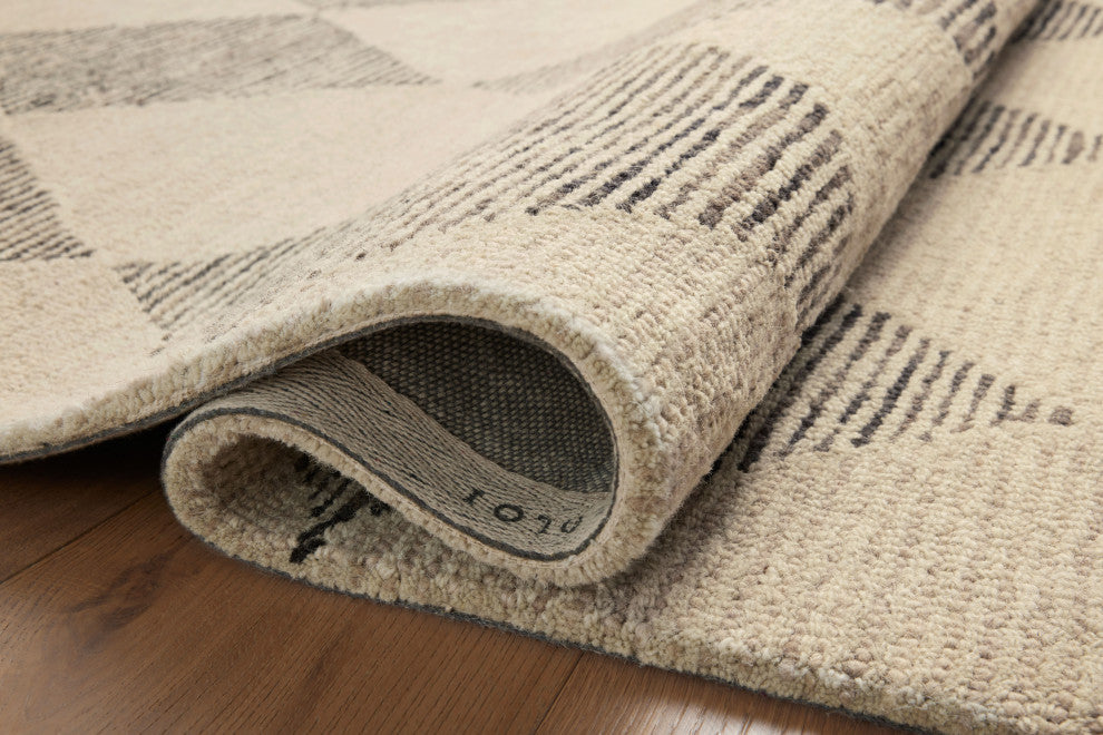 Chris Loves Julia x Loloi Francis Area Rug, Beige / Charcoal, 11'-6" X 15'