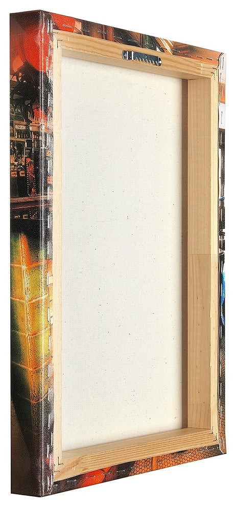 New Orleans "Central Grocery Sidewalk" Stretched Canvas Giclee, 12"x16"