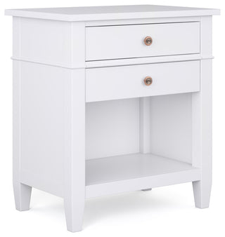Carlton SOLID WOOD Bedside Table, White