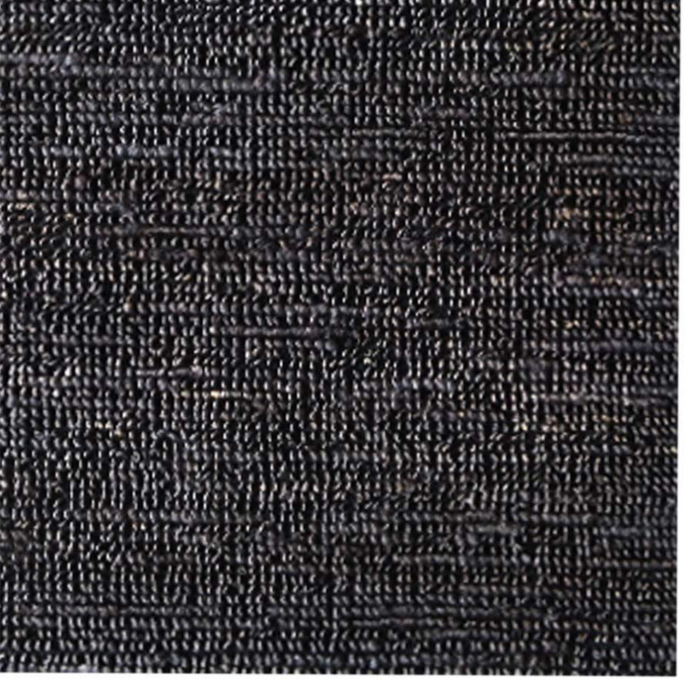 HAND WOVEN JUTE ECO-FRIENDLY SOLID AREA RUGS, Charcoal, Solid, Outdoor Indoor, [Rectangle] 5'x8'