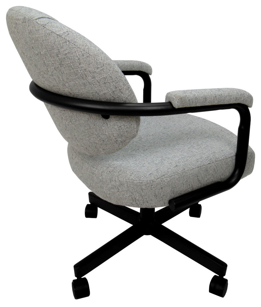 M-70 Caster Swivel Tilt Kitchen Chair with Wheels, Hemsath Slate - Black