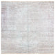 Silver Broken Persian Design Hand Knotted Wool and Silk Square Rug, 12'0"x12'0"