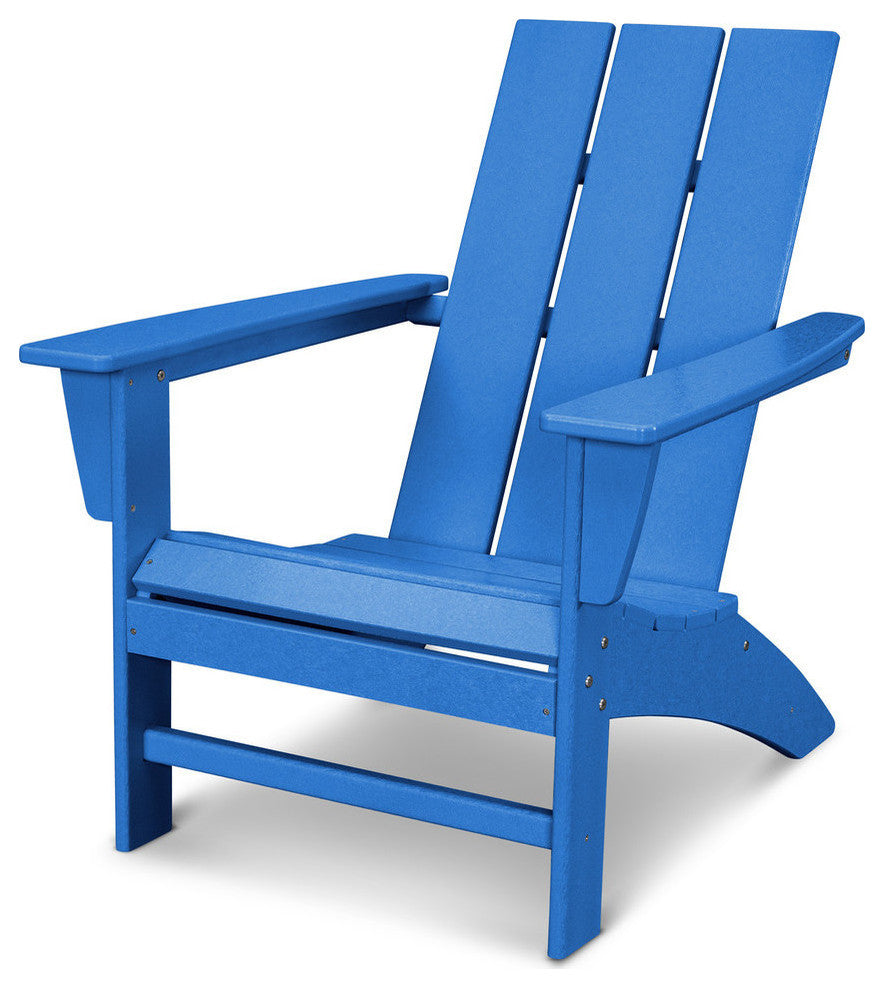 Polywood Modern Adirondack Chair, Pacific Blue