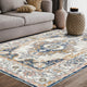 Abani Porto PRT180A Traditional Vintage Ivory and Navy Area Rug