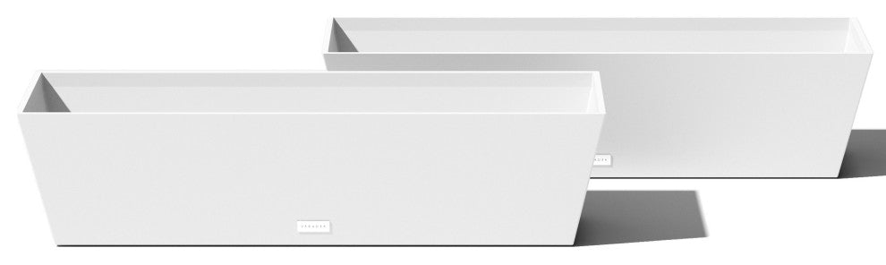 Veradek Pure Series Window Box, White, 36 Inch, 2 Pack