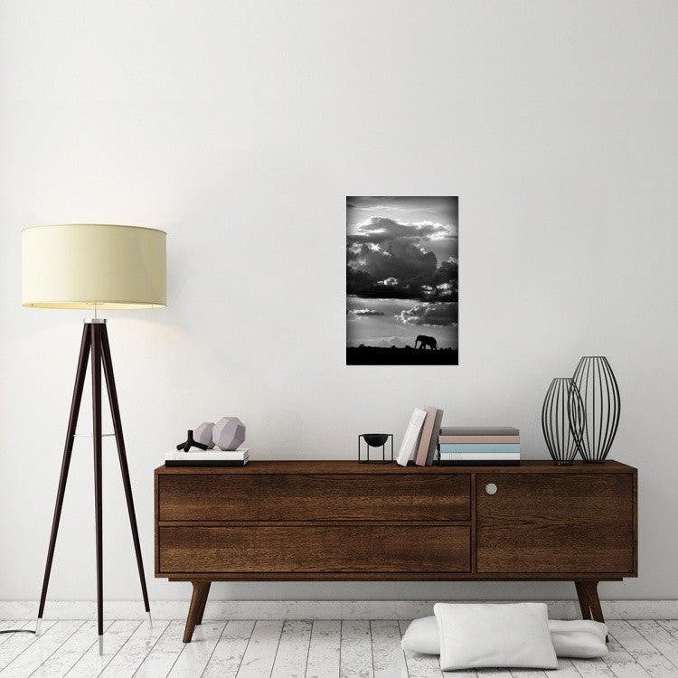 "He Walks Under An African Sky" Stretched Canvas Giclee by Wildphotoart, 20x30"
