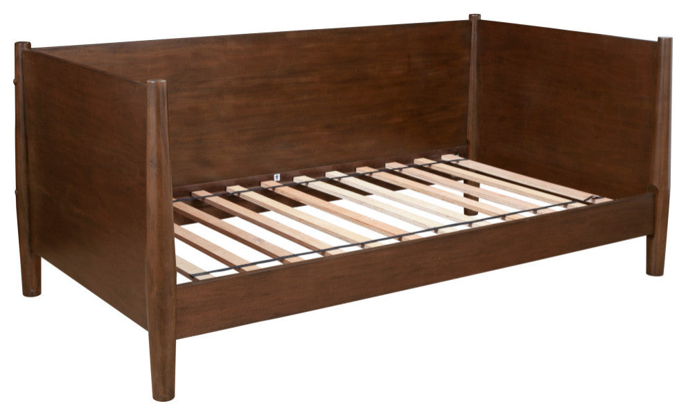Flynn Mid Century Modern Twin Size Day Bed, Walnut