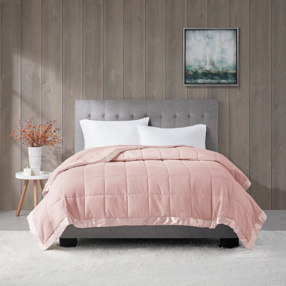Madison Park Windom Lightweight Down Alternative Blanket With Satin Trim