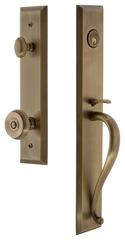 Fifth Avenue 1-Piece Dummy Handleset, S Grip and Bouton Knob, 849363