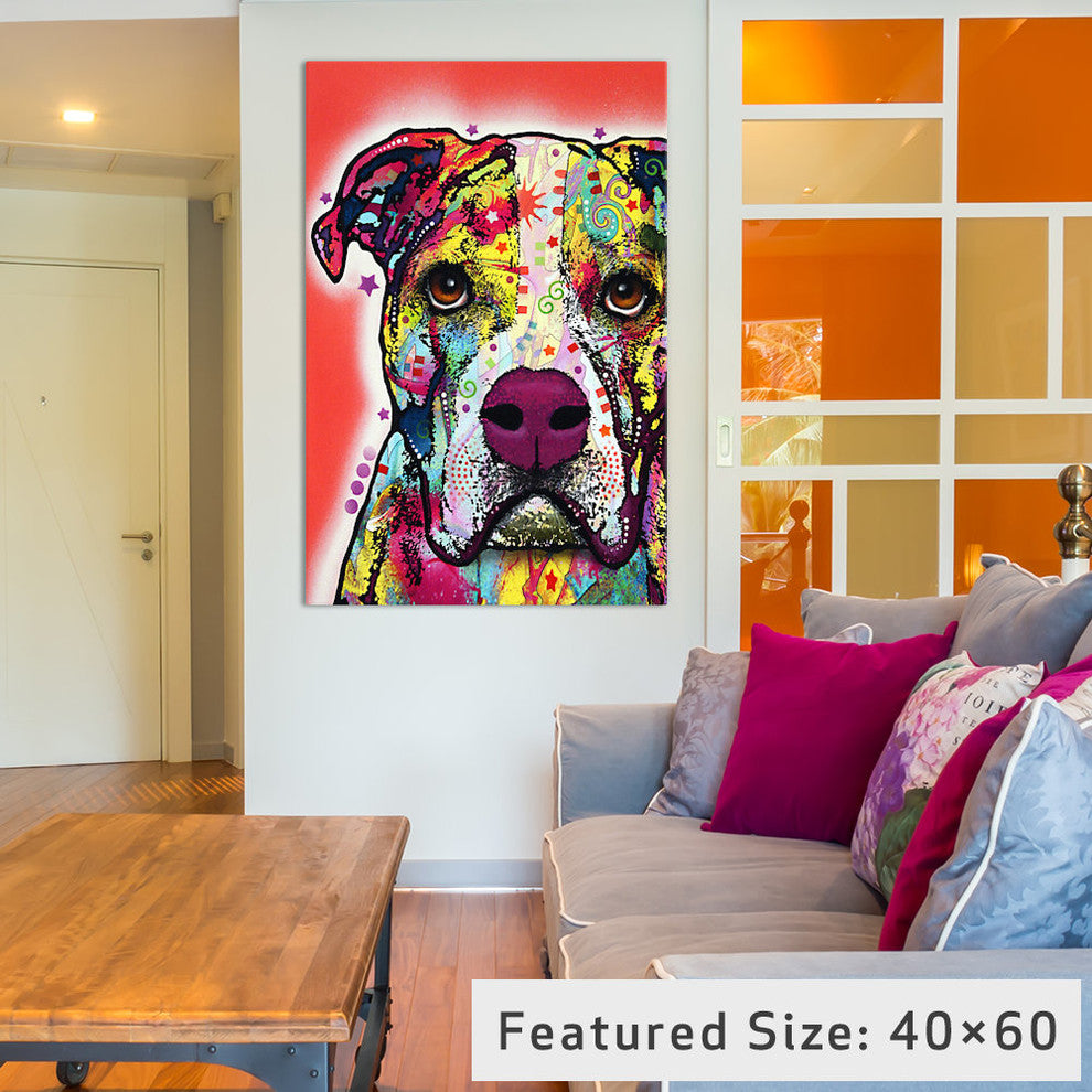 "American Bulldog" by Dean Russo, 40x26x1.5"