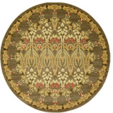 Unique Loom Brown Carnation Edinburgh 6' 0 x 6' 0 Round Rug