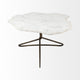 Pinera White Marble w/Antiqued Gold Metal Base Coffee Table