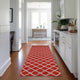 Indoor/Outdoor York YO1 Red Machine Washable 2'3" x 10' Rug