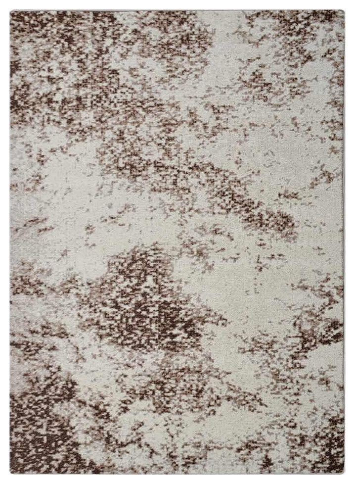 MACHINE MADE HEATSET POLYPROPYLENE AREA RUGS -Cream Color, Abstract Design, [Rectangle] 4'4''x6'4''