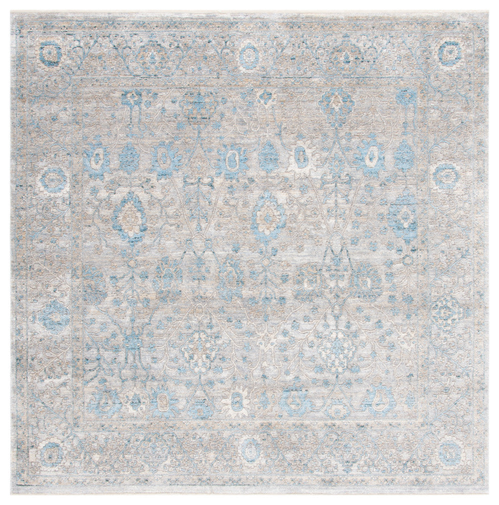 Safavieh Dream Collection DRM408 Rug, Grey/Blue, 6'7" Square