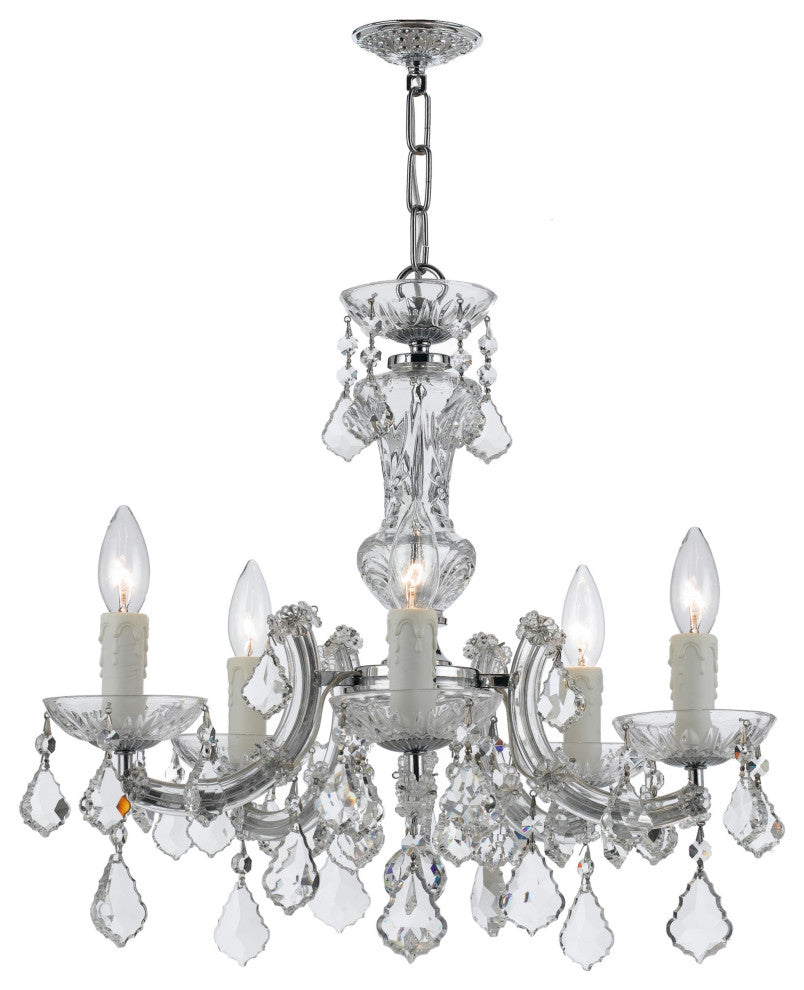 Crystorama Lighting Group 4376-CL-MWP Maria Theresa 5 Light 20"W - Gold