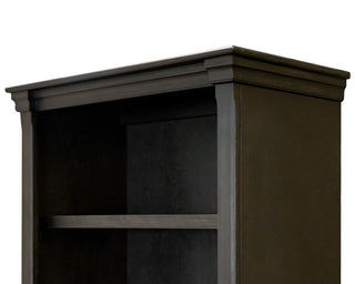 Traditional Wood Open Bookcase Office Shelving Fully Assembled Dark Brown